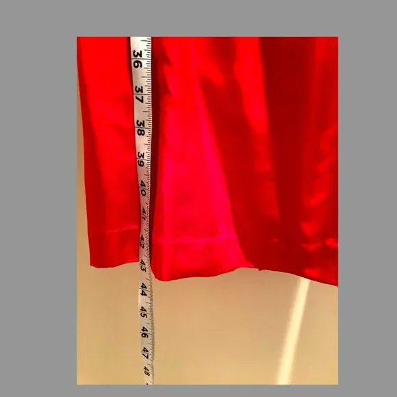 Coldwater Creek - Classic Red Wrap Dress, with side tie, 100%  silk, Size 14 - Picture 10 of 16